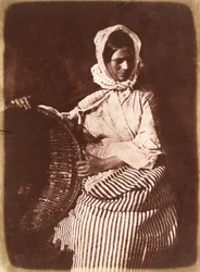 Mrs Hall, Newhaven, 1843-47 körül (sópapír nyomat kalotípus negatívról) (lásd még: 224279, 224280)