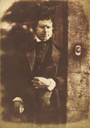 David Octavius Hill az Edinburgh-i Rock House kapujában