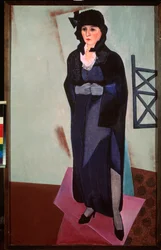 A művész feleségének portréja. David Petrovich Sterenberg (1881-1948) festménye, olaj, vászon