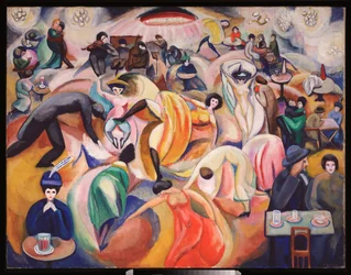 Un cabaret a Paris (Egy éjszakai klub Párizsban) – David Petrovich Sterenberg (1881-1948) életműve, olaj, vászon