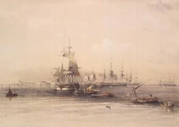 Alexandria megközelítése, "Egyiptom és Núbia", 3. kötet (litho)