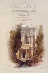 A „Szentföld” homlokzata, Louis Haghe (1806-85) metszetében