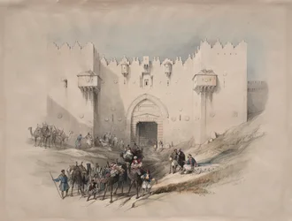 Damaszkusz kapuja, Jeruzsálem, 1839.