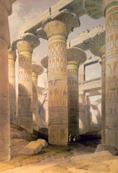 Oszlopcsarnok, Karnak, Egyiptom, 19. század