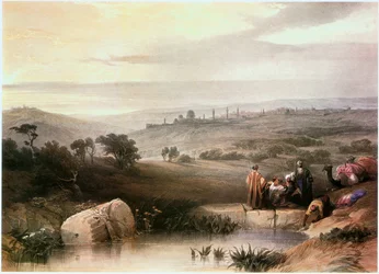 A Szentföldön: Jeruzsálem északról (metszet)