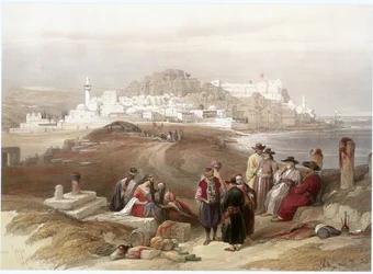 Jaffa északról nézve (metszet)