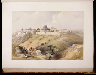 Jeruzsálem, 1839. április 9., vésette: Louis Haghe, 1843