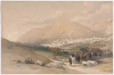 Nablus ókori Sikem, 1839.