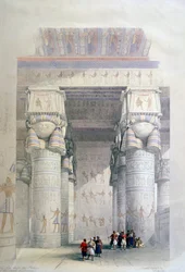 Dendera templomának portikusa, 19. század