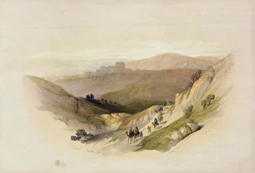 Semua romjai, 1839. március 16. a „The Holy Land” 1. kötetéből; metszett: Louis Haghe (1806-85), megjelent Londonban, 1842
