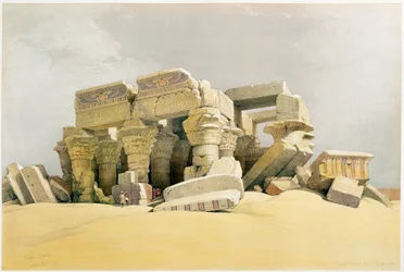 „Kom Ombo templomának romjai”, Egyiptom, 1845
