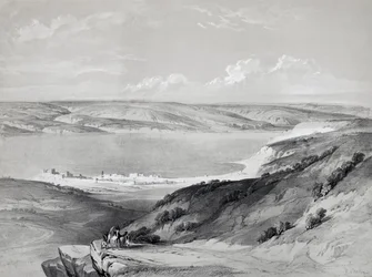 Galileai-tenger, az utazástól a Szentföldig, David Roberts litográfiája (1796-1864)