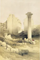 Amon nagy templomának dromosza vagy központi csarnoka, Karnak, az „Egypt and Nubia” 2. kötetéből