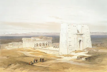 Edfu temploma, David Roberts, metszet