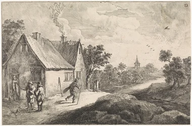 Parasztfalu figurákkal