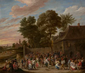 Parasztok táncolnak és lakomáznak, kb. 1660.