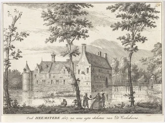 Kilátás a régi Heemstede-re Oud Heemstede 1607. D. Vinkeboons vázlata után (cím a tárgyon)