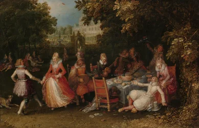The Garden Party, 1610 körül (olaj, panel)