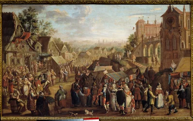 A Kermesse. Buli egy faluban. David Vinckboons festménye (vagy Vinckeboons vagy Vinkeboons 1576-1629)