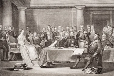 Viktória királynő első tanácsa, a Kensington-palota, 1837. június 21-én, az 