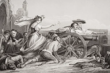 The Defense of Saragossa, 1808, "Az angol és skót történelem illusztrációi" II. kötetből