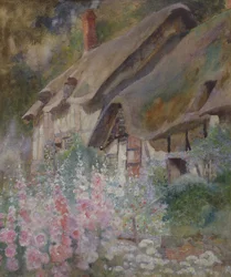 Anne Hathaways Cottage (ceruza és wc fehérrel megnövelve a papíron)