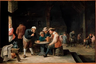 Sörivók. David Teniers ifjabb (1610-1690) festménye.