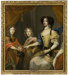 Anna Zsófia, 1647-1717, dán hercegnő, szász választófejedelemné, fiai Johann Georg IV, 1668-1697, szász választófejedelem, Friedrich August I / August II Erős, 1670-1733, szász választófejedelem, lengyel király