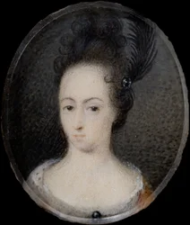 Hedvig Sofia, svéd hercegnő miniatűrje, 1700 körül (guache)