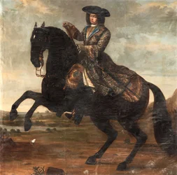 XI. Károly lovas portréja (1655-1697) (XI. Károly svéd portréja) - Olaj, vászon (250x255 cm), David von Krafft (1655-1724)