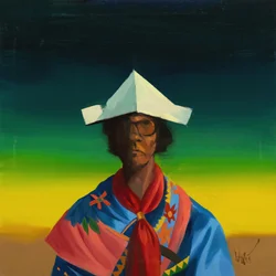 Robert Filliou 30 (Métis), 2023 (olaj, vászon)