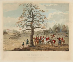 [Rókavadászat] négyes készlet: (2) Fox Breaking Cover / St. Alban Duke of the Upper Gatton székhelyén