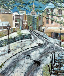 Korai hó Montmartre, 2020, akril, vászon