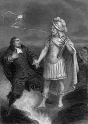 Játssza el Moliere Don Juan című darabját: Staal rajza után Delannoy metszete (1870)