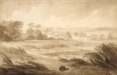 "No 1 Hougoumont The House and ferme du - Gourmand jobbról", 1815 (wc és ceruza papíron)