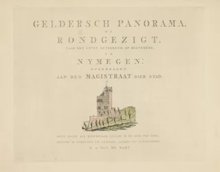 Belvedere Nijmegenben Nijmegen városának látnivalói (sorozat címe) Geldersch-panoráma vagy körkép az életről a nymegeni kilátón (a sorozat címe a tárgyon)
