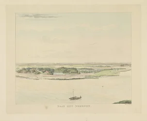 Kilátás a Waalra Nijmegentől északra Északra (cím a tárgyon) Nijmegen városának látnivalói (sorozat címe) Geldersch-panoráma vagy körkép az életről a nymegeni kilátón (sorozat címe)