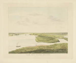 Kilátás a Waalra Nijmegentől északkeletre Északkeletre (cím a tárgyon) Nijmegen városának látnivalói (sorozat címe) Geldersch-panoráma vagy körkép az életről a nymegeni kilátón (sorozat címe)
