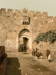Szent István kapu, Jeruzsálem, Szentföld, 1890 körül – 1900 körül (fényképnyomat)