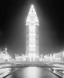 Dreamland éjjel, Coney Island, New York City, kb. 1905