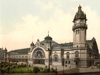 Pályaudvar, Köln, Németország, 1900 körül