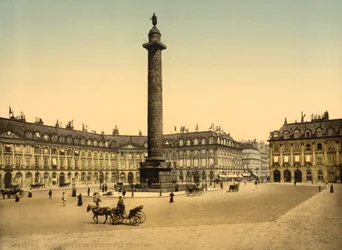 Place Vendome, Párizs, 1900 körül (photochrom)
