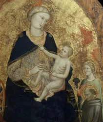 Szűz Mária és gyermeke négy szenttel, részlet (festmény)