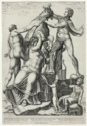 A Farnese Bull Dirce-szel, Zethusszal és Amphionnal