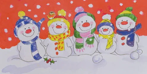 Snow Family (wc és tinta papíron)
