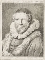 Johannes Wtenbogaert portréja Wtenbogardus (cím az objektumon)