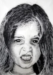 Manuela 2 (Gyerekek sorozat), 2008 (akril, papír)