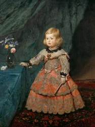 Barokk: Margit Terézia infánsnő (1651-1673) portréja rózsaszín ruhában, kb. 1653