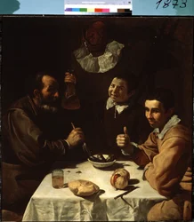 Az étkezés (Ebéd). Diego Velasquez (1599-1660) festménye. Olajfestmény