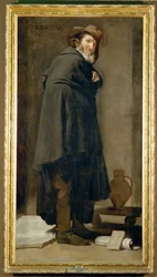 Moenipposz, Kr. e. III. századi görög szatír és filozófus (festmény vászonra)